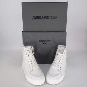 Zadig & Voltaire High Flash Chunky Sneakers in White -Size US 10 EU 41 -NIB